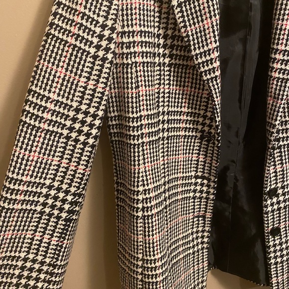 Vintage 90s Houndstooth Oversized Suit Jacket Blazer - Picture 6 of 10